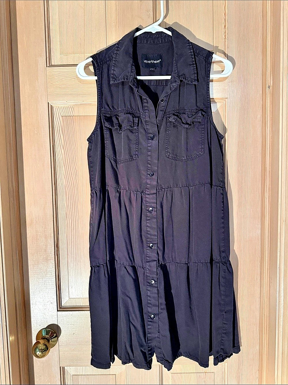Universal Thread Black Sleeveless Tiered Mini Dress Like New